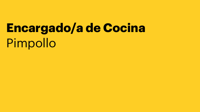 Encargado/a de Cocina