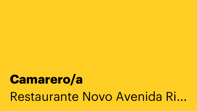 Camarero/a