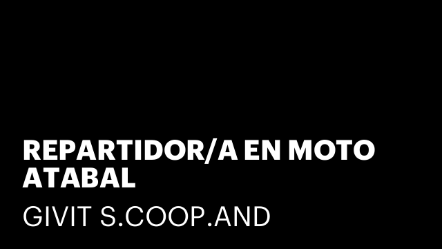 REPARTIDOR/A EN MOTO ATABAL