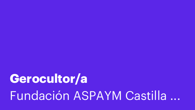 Gerocultor/a