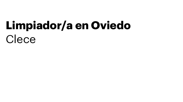 Limpiador/a en Oviedo