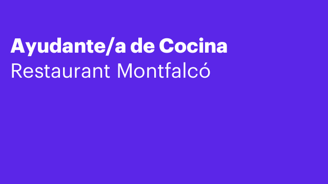 Ayudante/a de Cocina