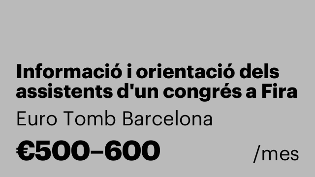 Informació i orientació dels assistents d'un congrés a Fira Barcelona