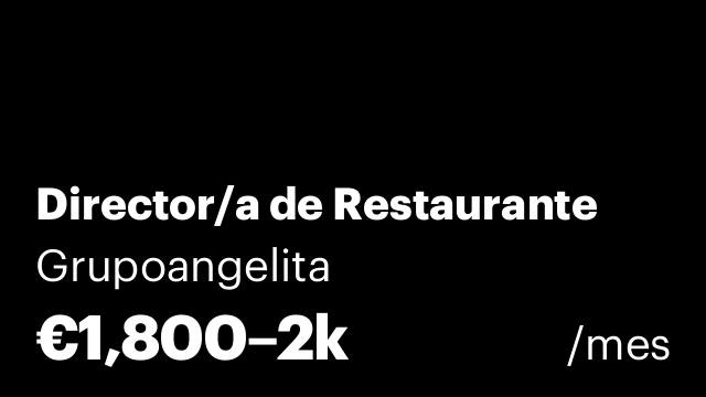 Director/a de Restaurante