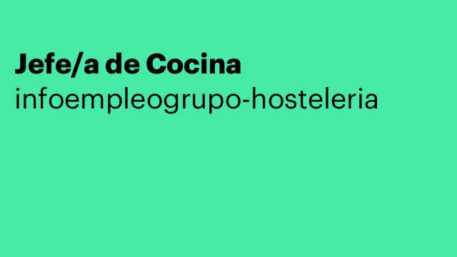 Jefe/a de Cocina
