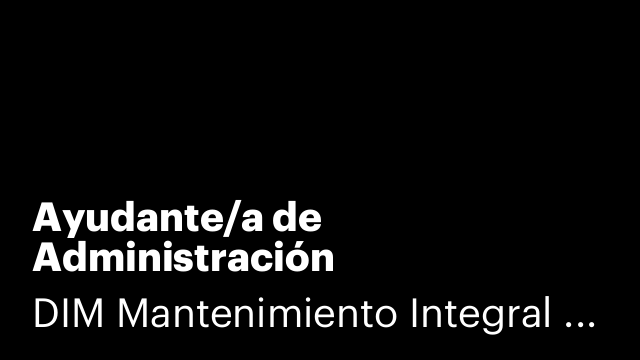 Ayudante/a de Administración