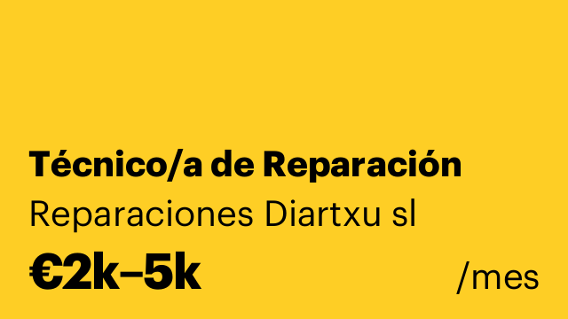 Técnico/a de Reparación