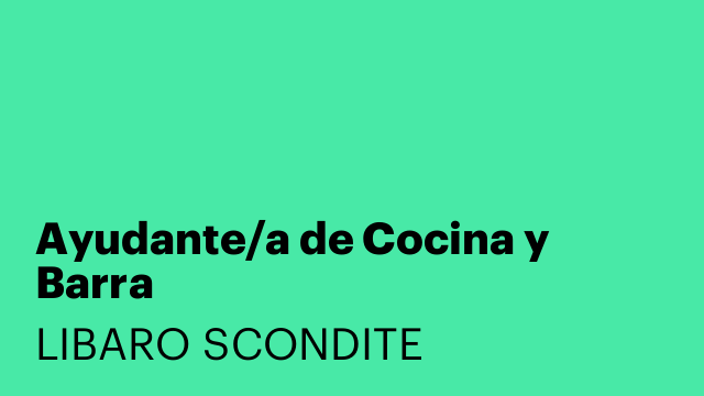 Ayudante/a de Cocina y Barra