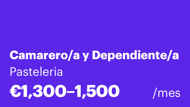 Camarero/a y Dependiente/a