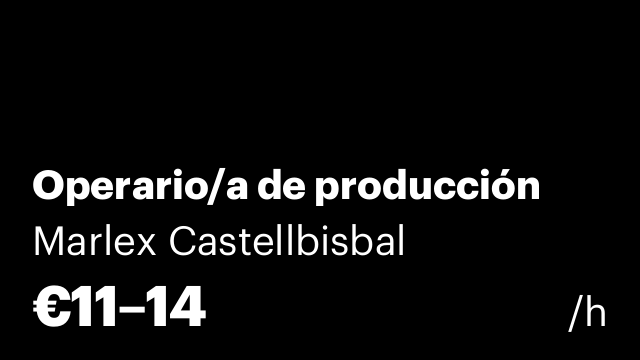 Operario/a de producción