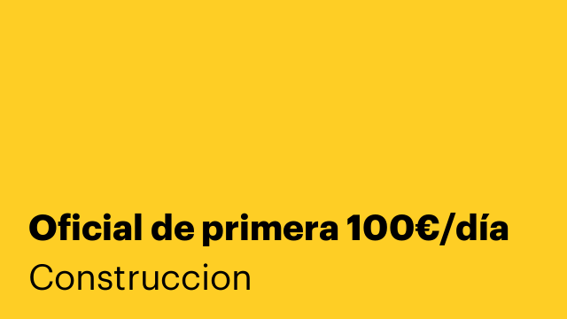 Oficial de primera 100€/día