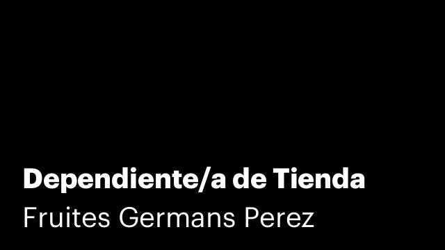 Dependiente/a de Tienda