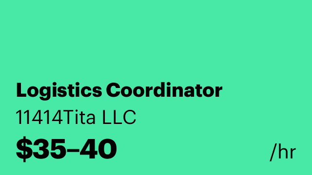 Logistics Coordinator