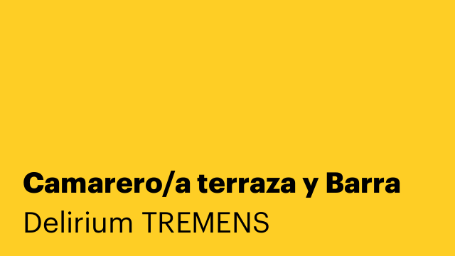 Camarero/a terraza y Barra