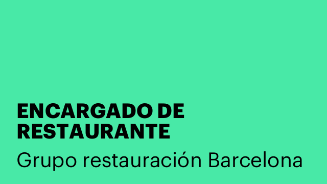 ENCARGADO DE RESTAURANTE