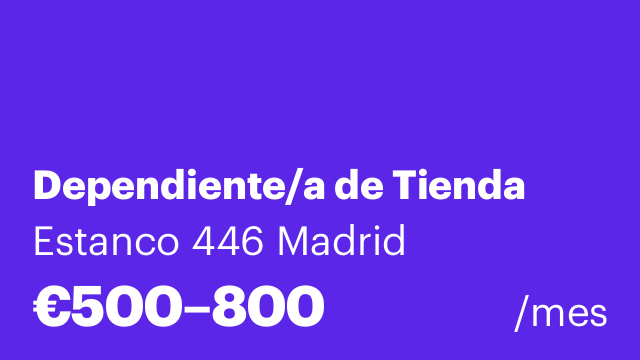 Dependiente/a de Tienda