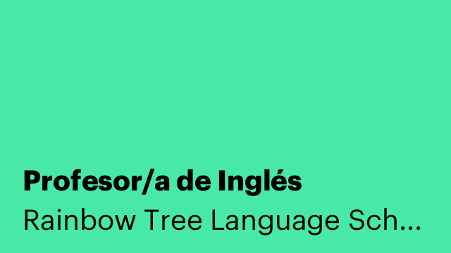 Profesor/a de Inglés