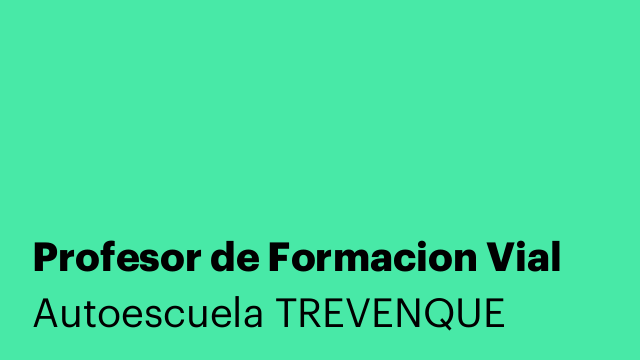 Profesor de Formacion Vial