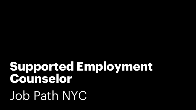 Supported Employment Counselor