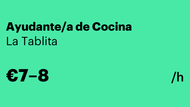 Ayudante/a de Cocina