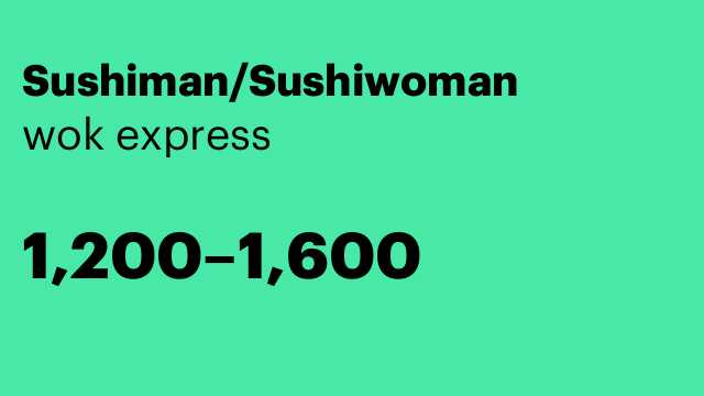 Sushiman/cocinero wok