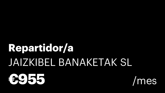 Repartidor/a