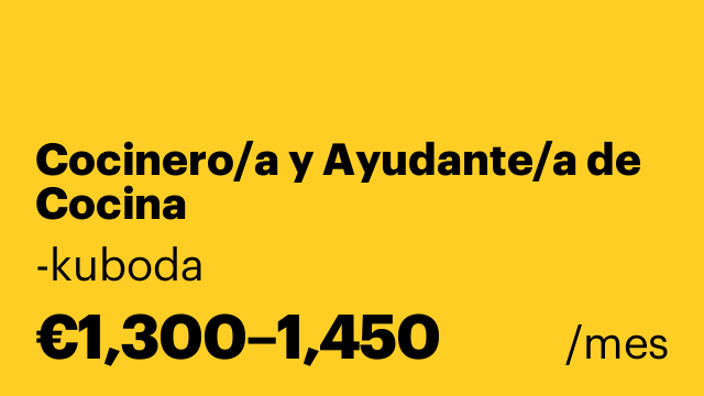Cocinero/a y Ayudante/a de Cocina