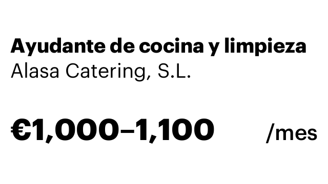 Ayudante de cocina y limpieza