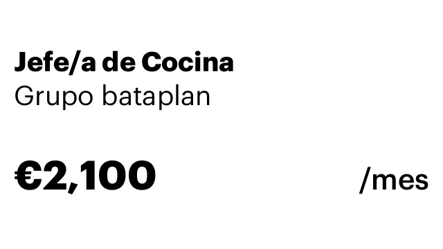 Jefe/a de Cocina