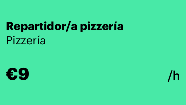 Repartidor/a pizzería