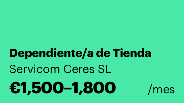 Dependiente/a de Tienda