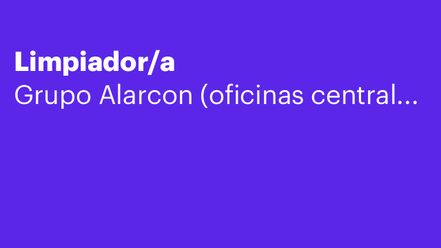 Limpiador/a