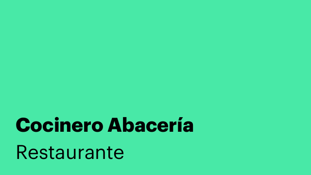 Cocinero Abacería