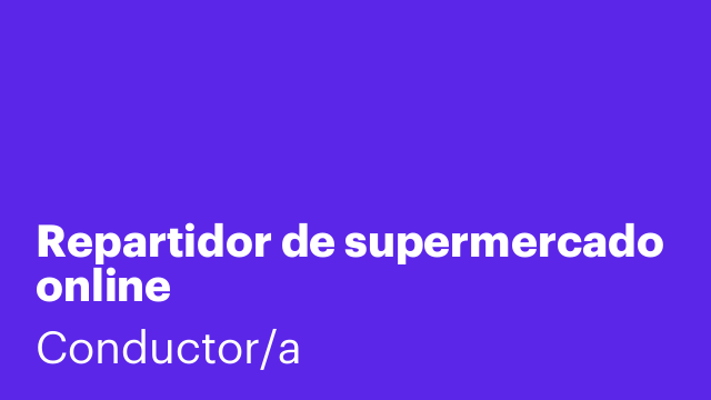 Repartidor de supermercado online