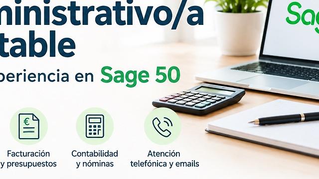 Administrativo/a contable con experiencia en Sage 50