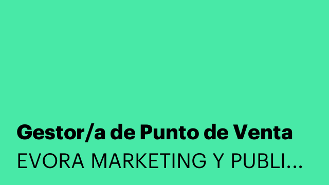 Gestor/a de Punto de Venta