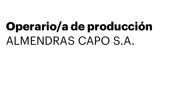Operario/a de producción