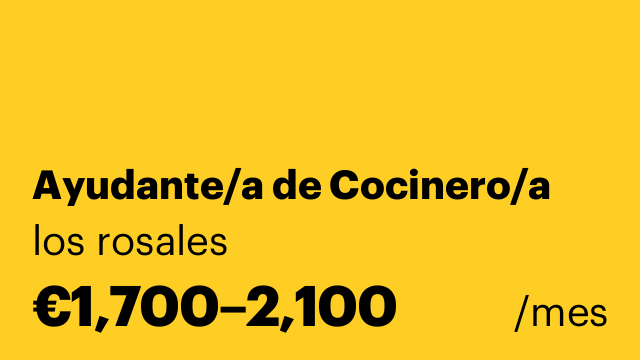 Ayudante/a de Cocinero/a