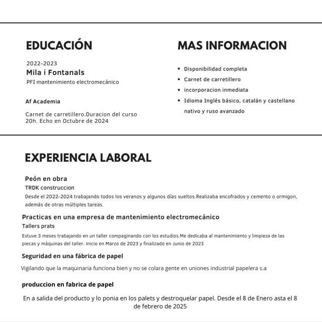 Candidate avatar
