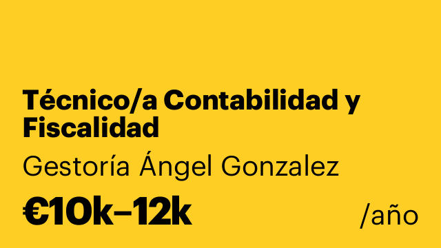 Técnico/a Contabilidad y Fiscalidad