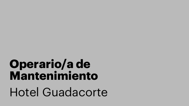 Operario/a de Mantenimiento