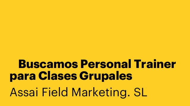 📢 Buscamos Personal Trainer para Clases Grupales