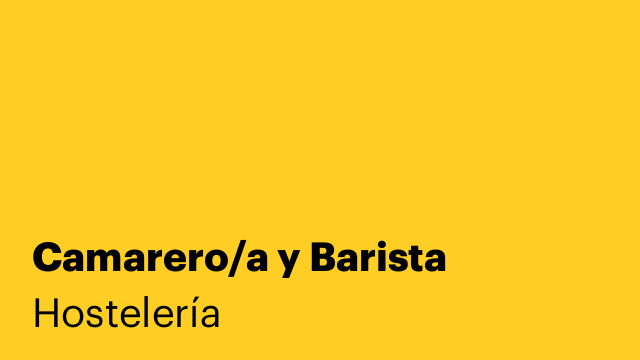 Camarero/a y Barista