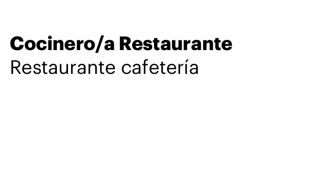 Cocinero/a Restaurante