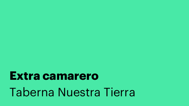 Extra camarero