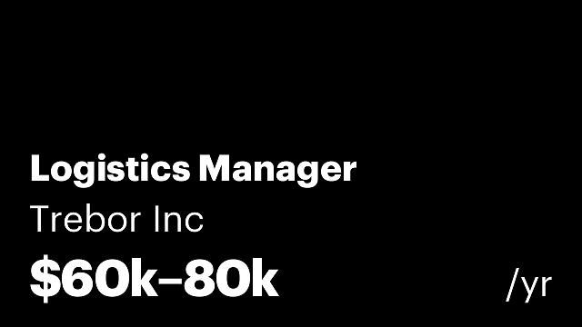 Logistics Manager