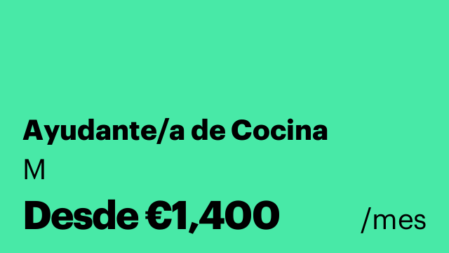 Ayudante/a de Cocina
