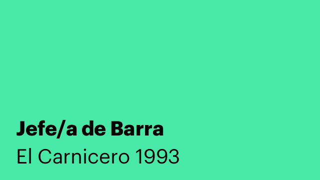 Jefe/a de Barra