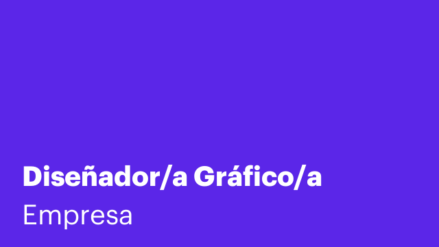 Diseñador/a Gráfico/a