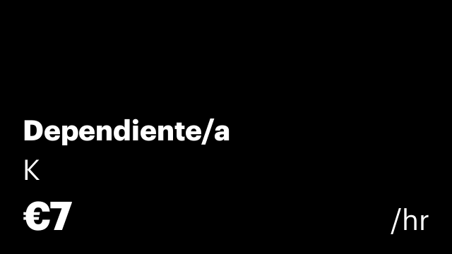 Dependiente/a